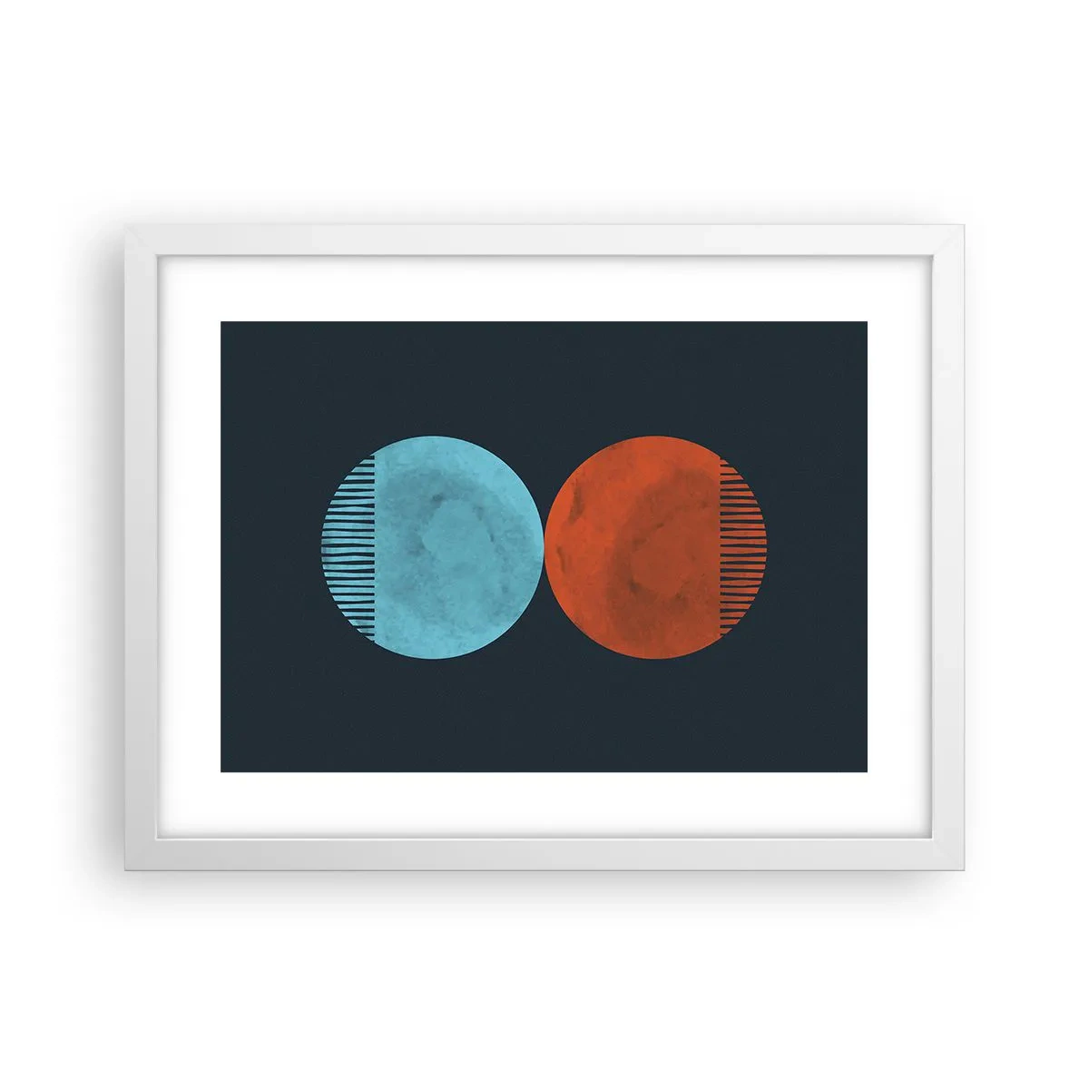Plakat w białej ramie - Tylko geometria? - 40x30 cm
