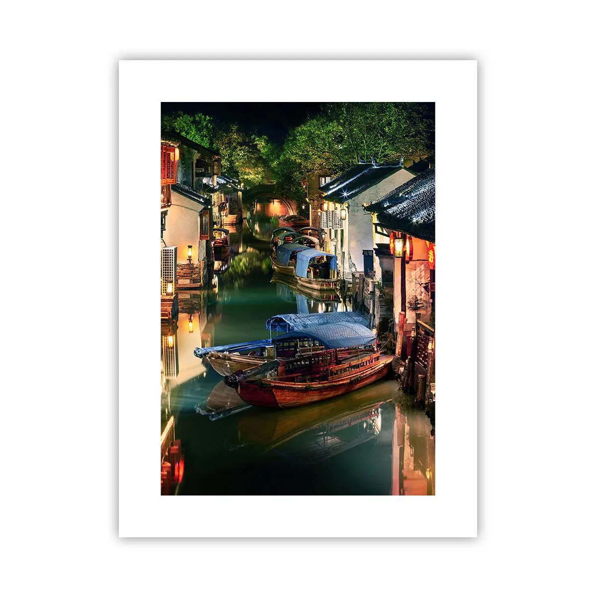 Plakat - Wieczór na chińskiej ulicy - 30x40 cm