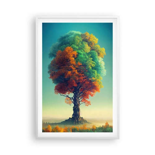 Plakat w białej ramie - Dąb – ojciec natury - 61x91 cm