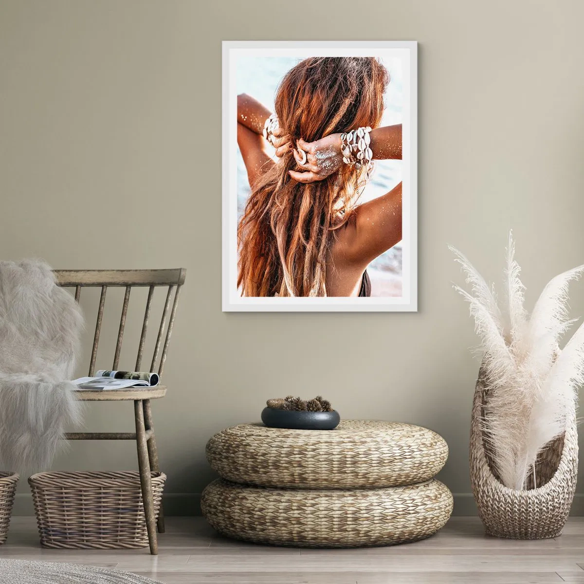 Plakat w białej ramie - Siostra wody i słońca - 50x70 cm