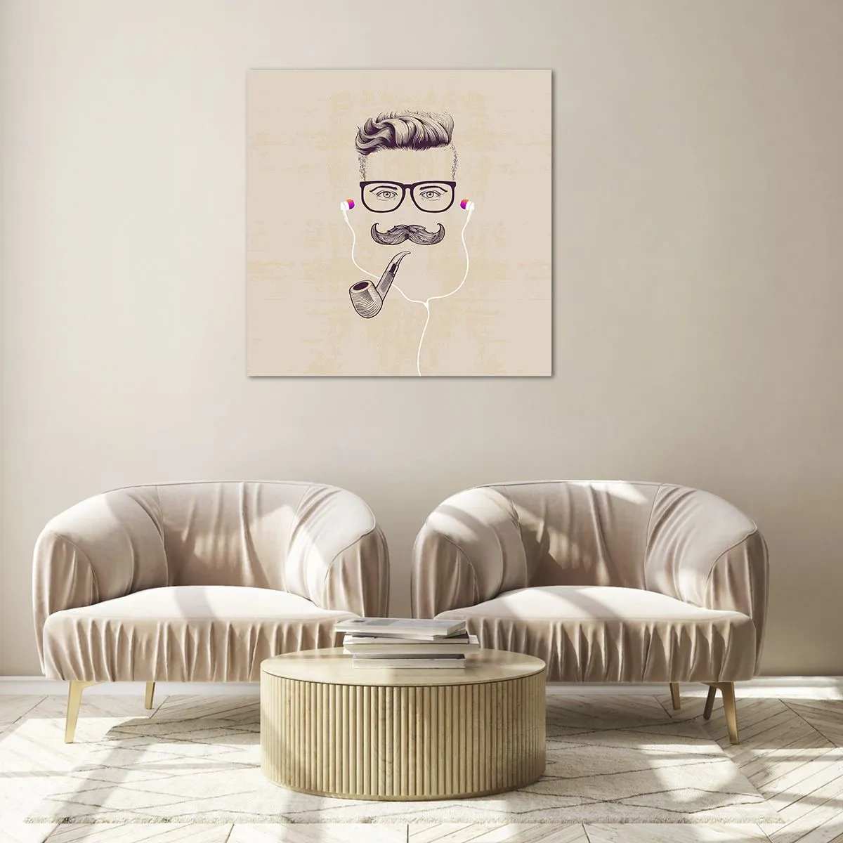 Obraz na szkle - Prawdziwy mężczyzna? - 70x70 cm