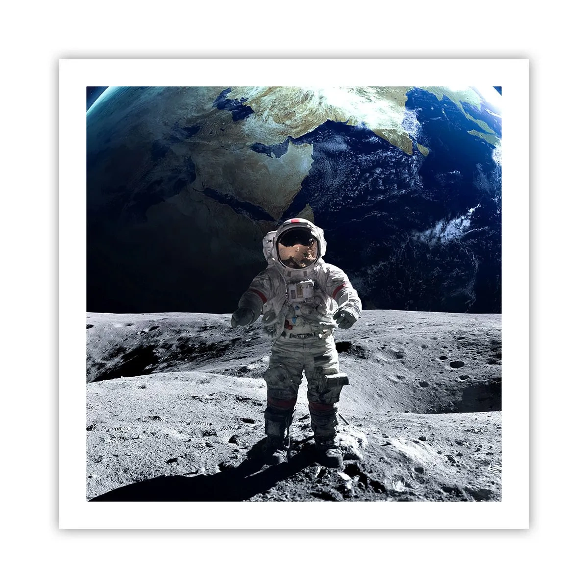 Plakat - Pozdrowienia z Księżyca - 60x60 cm
