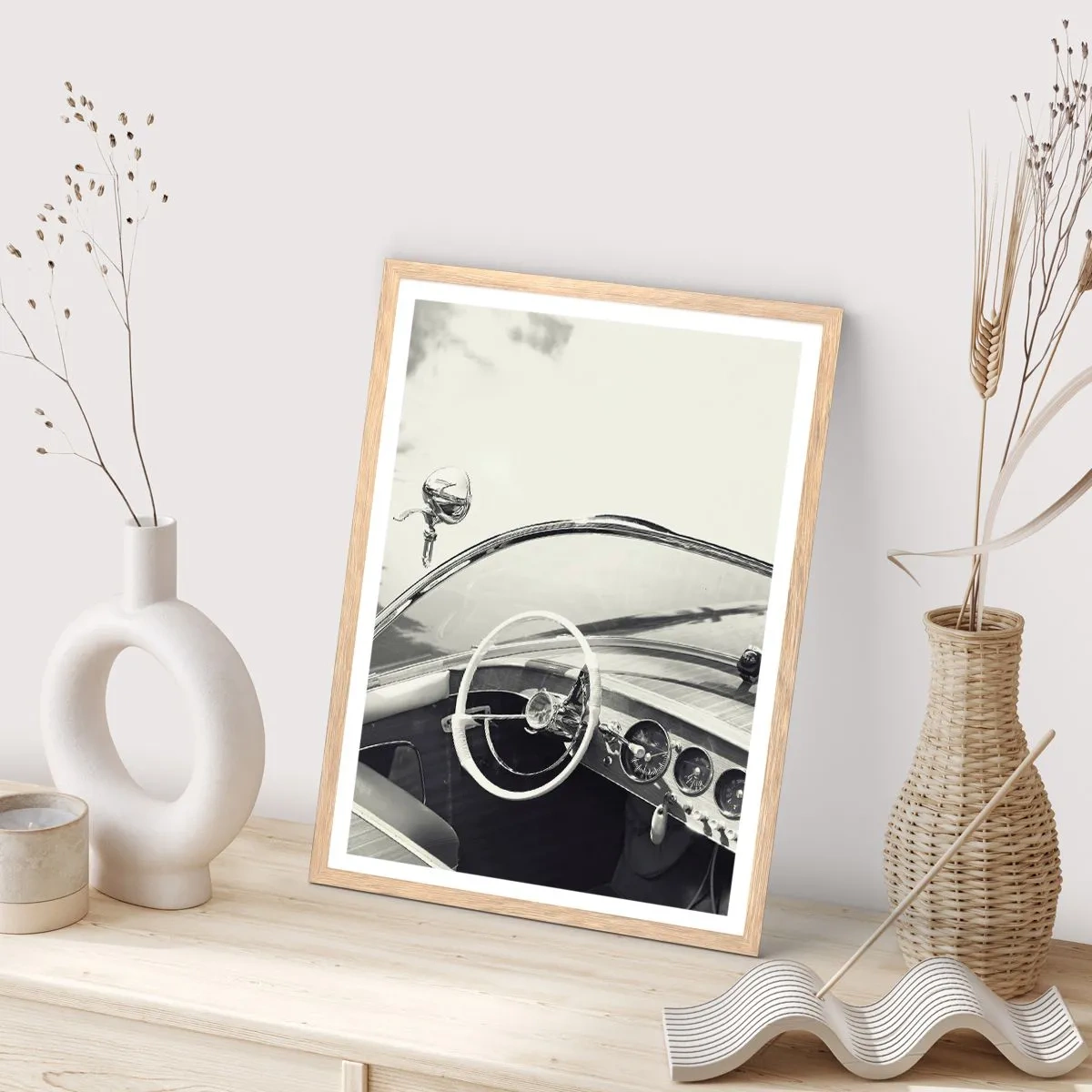 Plakat w ramie jasny dąb - Pogoda dla bogaczy - 70x100 cm