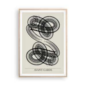 Plakat w ramie jasny dąb - Wyszło spontanicznie - 70x100 cm