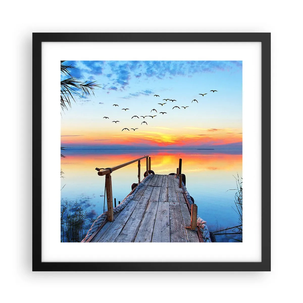 Plakat w czarnej ramie - Pora wracać… - 40x40 cm