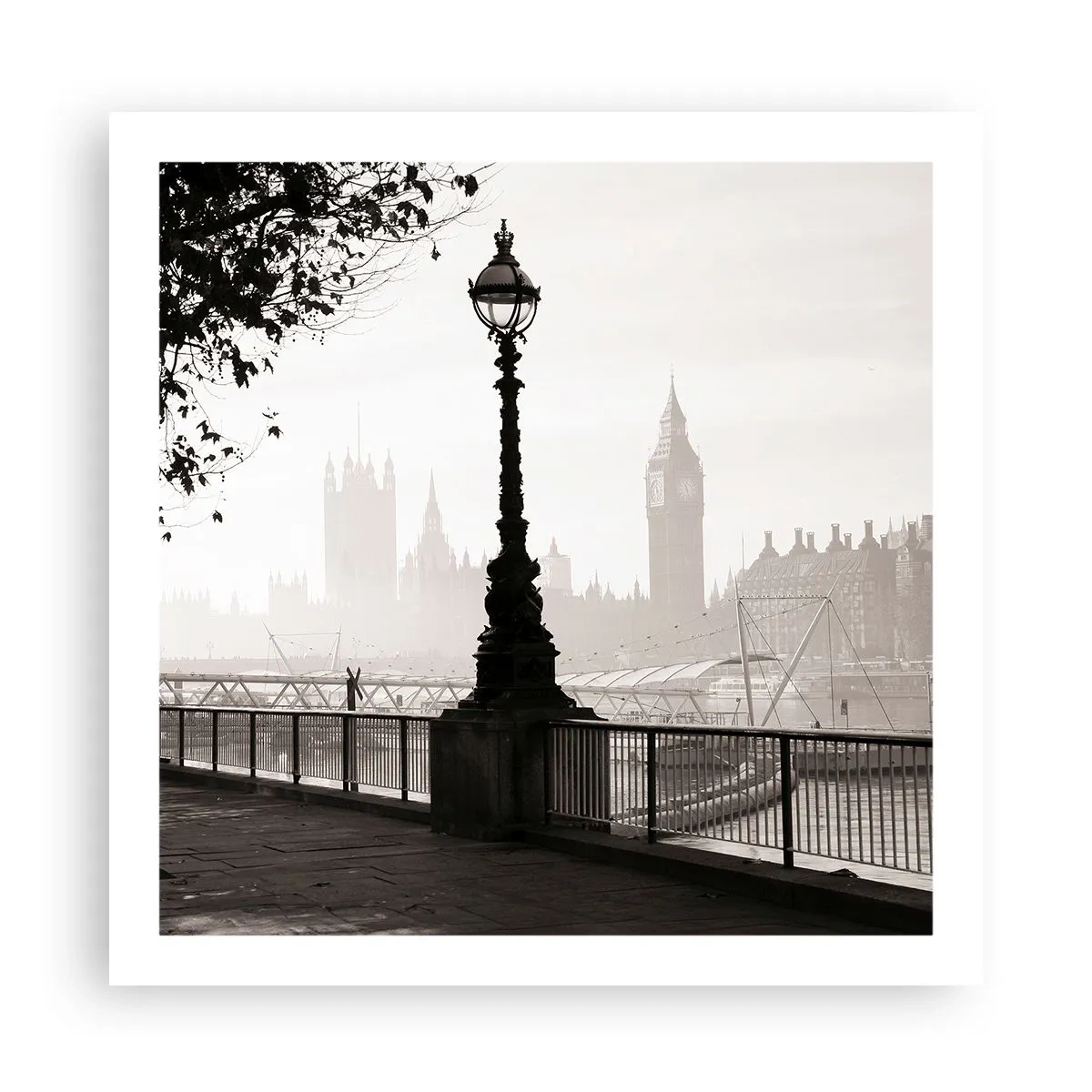 Plakat - Londyński poranek - 60x60 cm