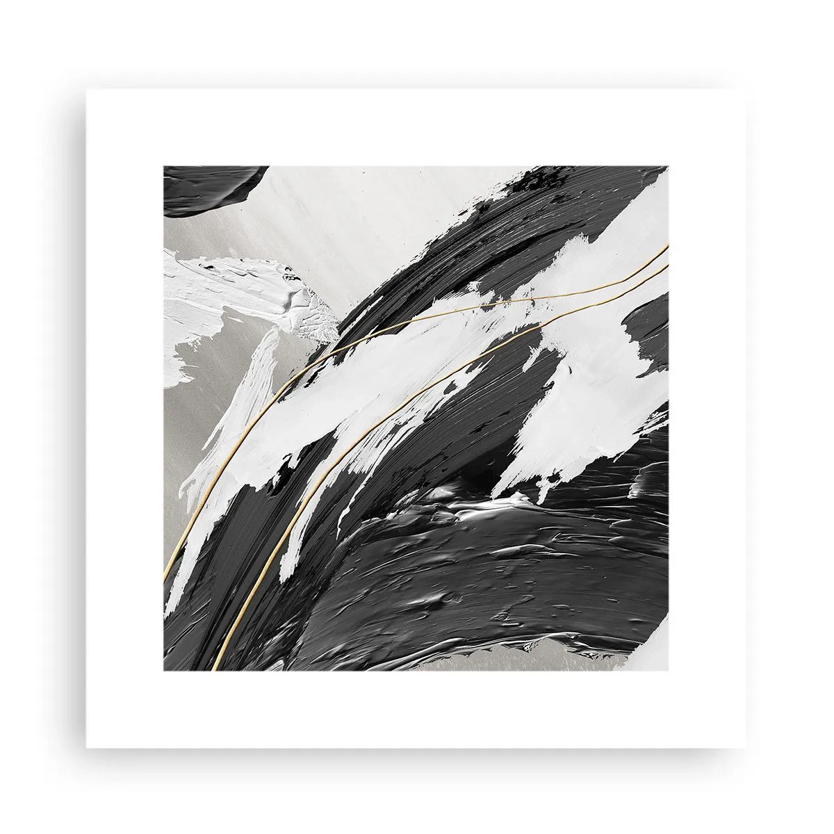 Plakat - Abstrakcja z rozmachem - 30x30 cm