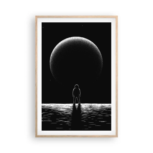 Plakat w ramie jasny dąb - Twarzą w twarz - 61x91 cm