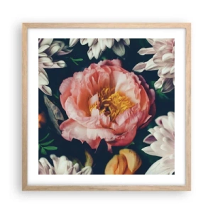 Plakat w ramie jasny dąb - Z barokowym przepychem - 50x50 cm