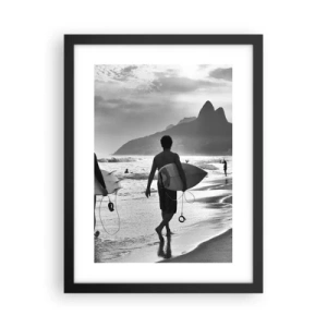 Plakat w czarnej ramie - Samba na jedną falę - 30x40 cm