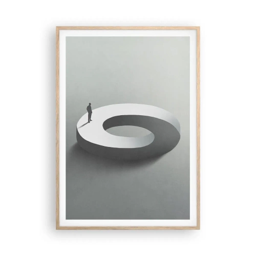 Plakat w ramie jasny dąb - I bądź tu mądry - 70x100 cm