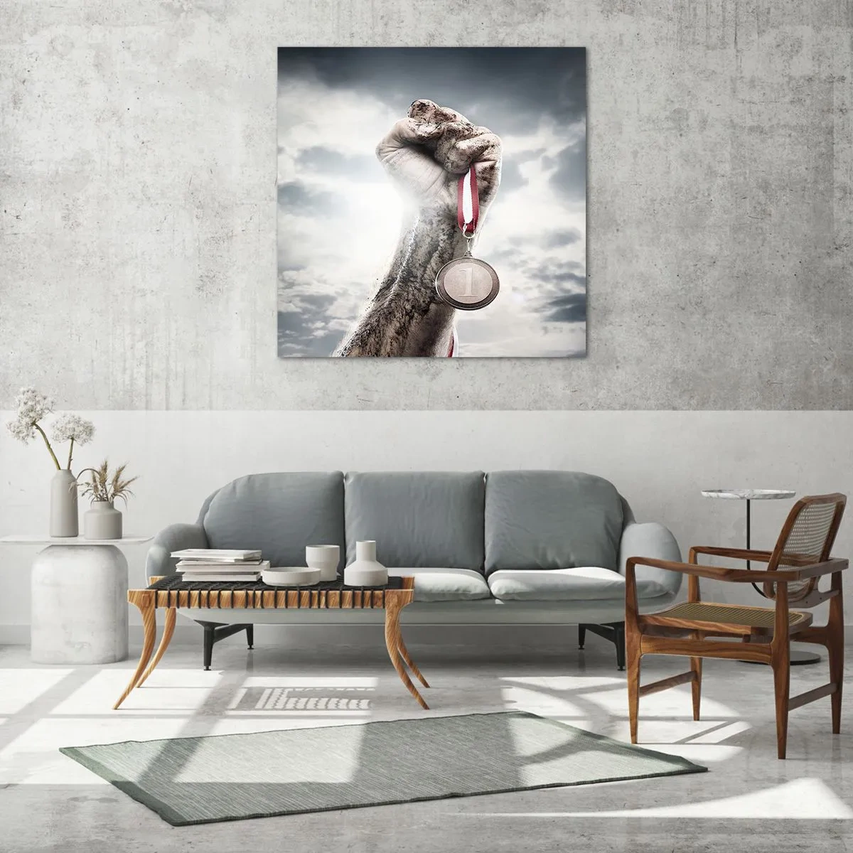 Obraz na szkle - Per aspera ad astra - 60x60 cm