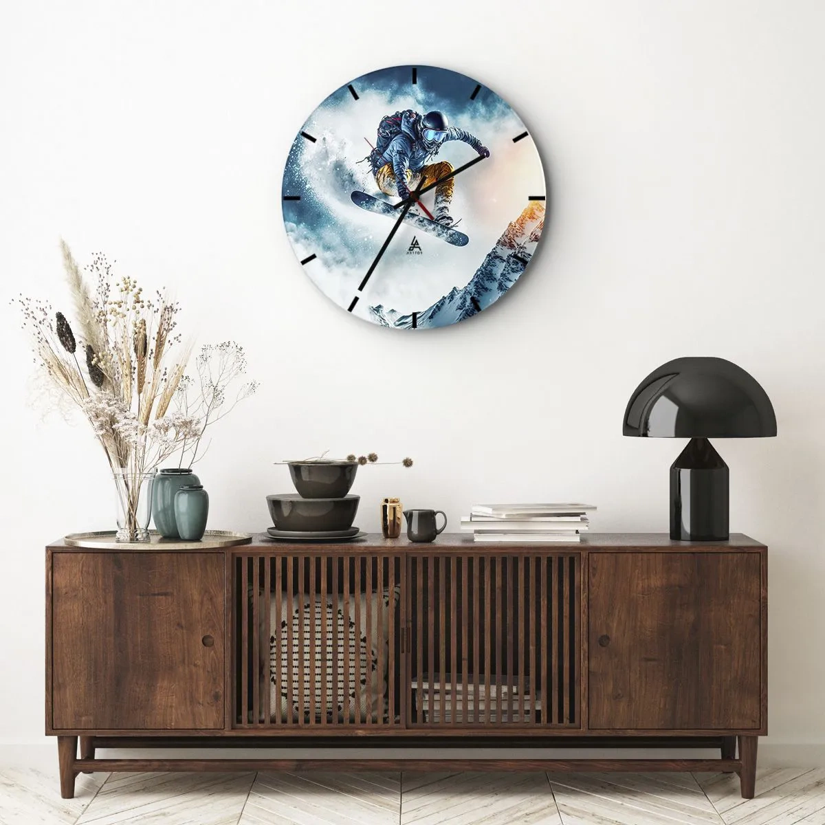 Zegar ścienny - Ekstremalne emocje - 40x40 cm