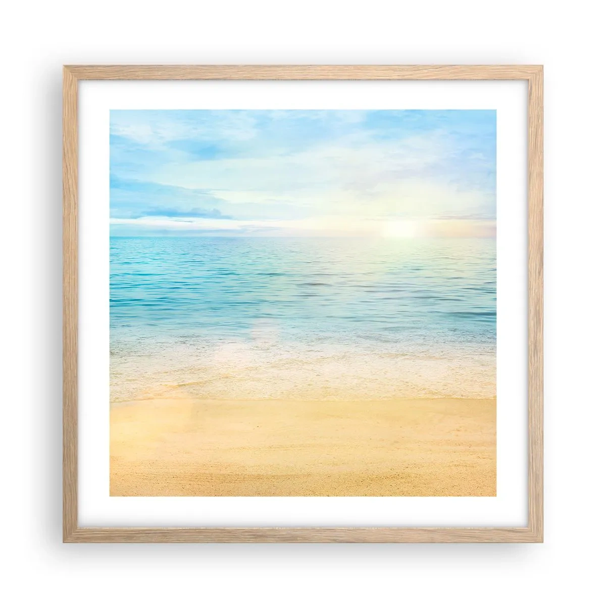 Plakat w ramie jasny dąb - Wielki błękit - 50x50 cm