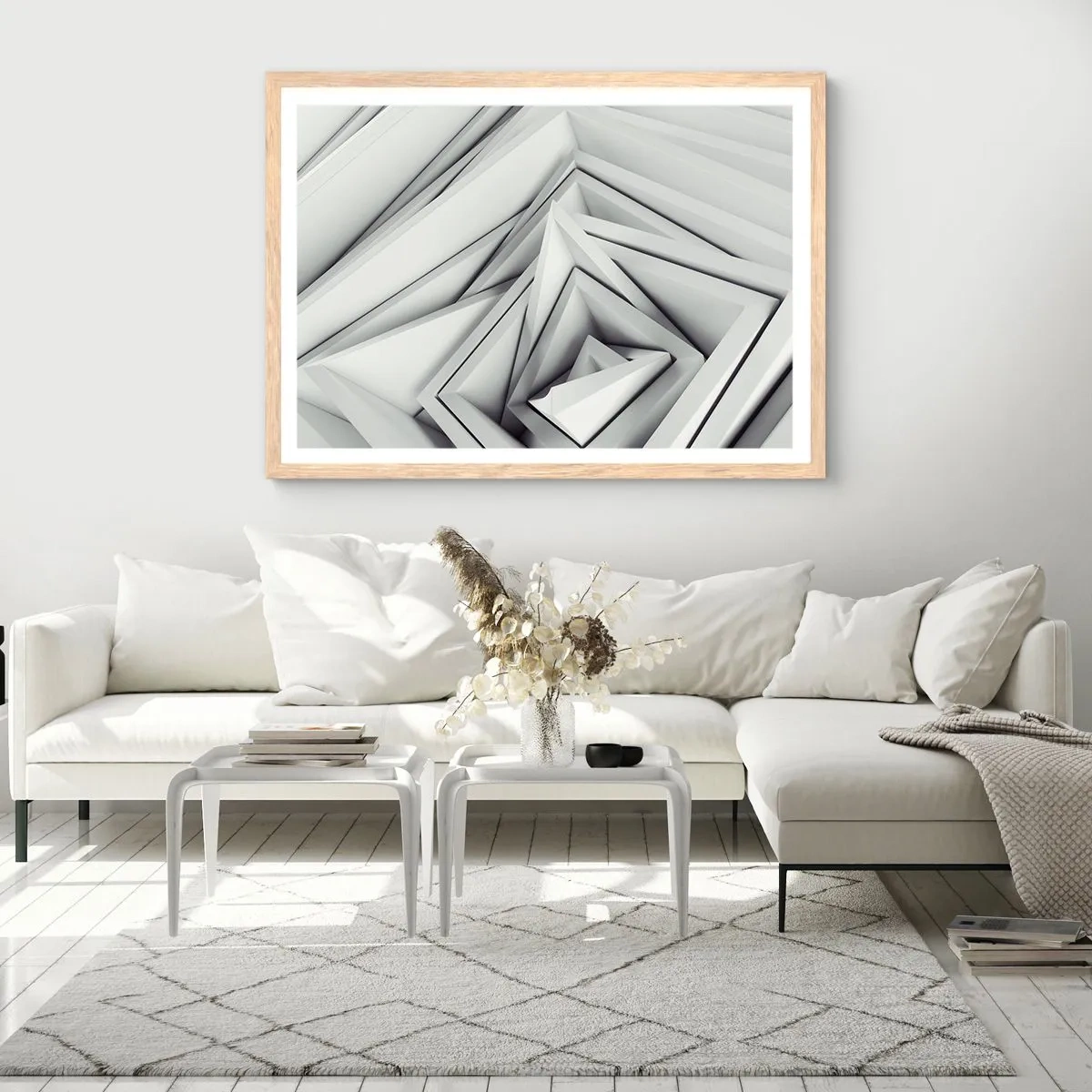 Plakat w ramie jasny dąb - Ostrych kątów pąkowie - 40x30 cm