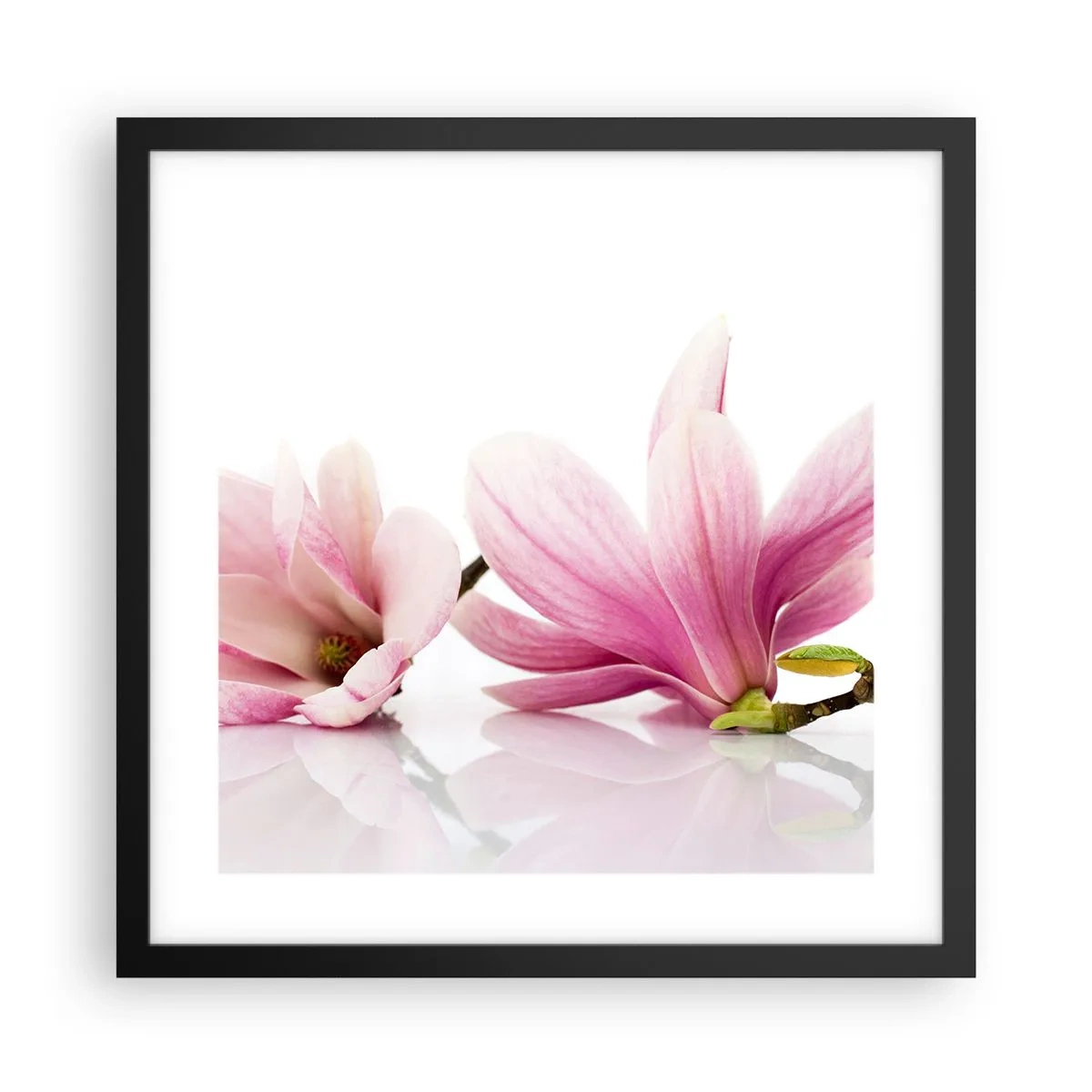 Plakat w czarnej ramie - Delikatne jak powiew wiosny - 40x40 cm