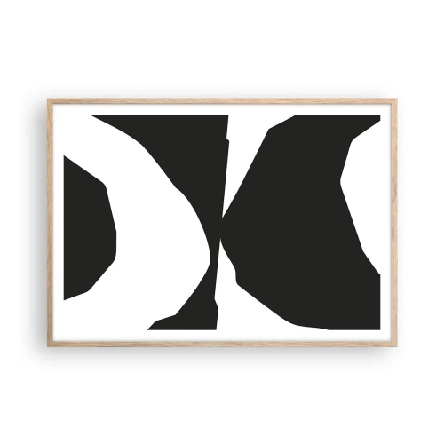 Plakat w ramie jasny dąb - Pozytyw -negatyw - 100x70 cm