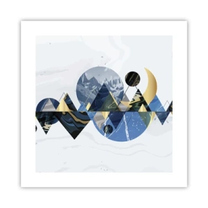 Plakat - Pejzaż geometryczny - 40x40 cm