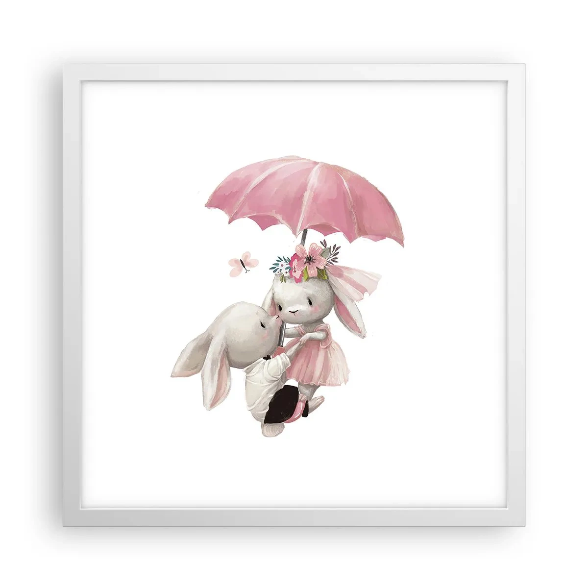 Plakat w białej ramie - To właśnie miłość - 40x40 cm