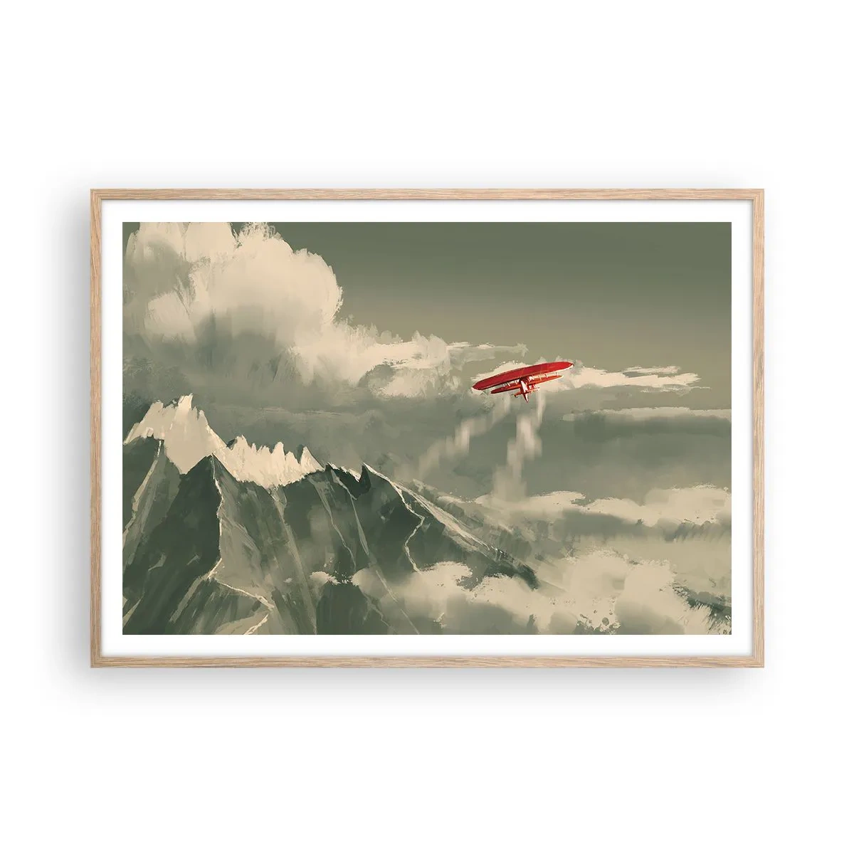 Plakat w ramie jasny dąb - Nieustraszony pionier - 100x70 cm