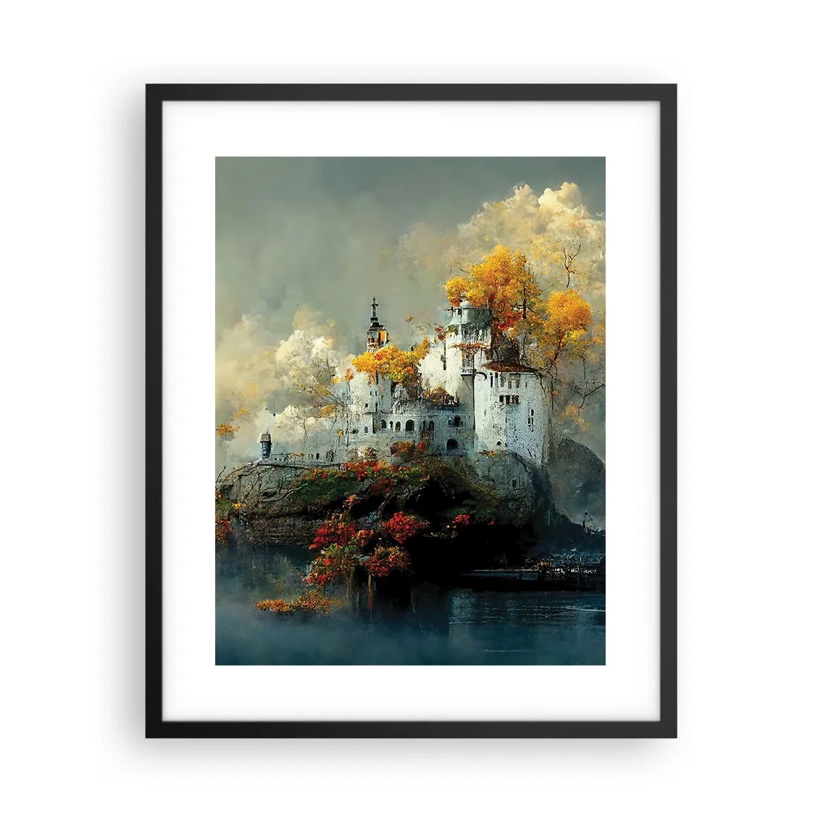 Plakat w czarnej ramie - Początek romantycznej opowieści - 40x50 cm
