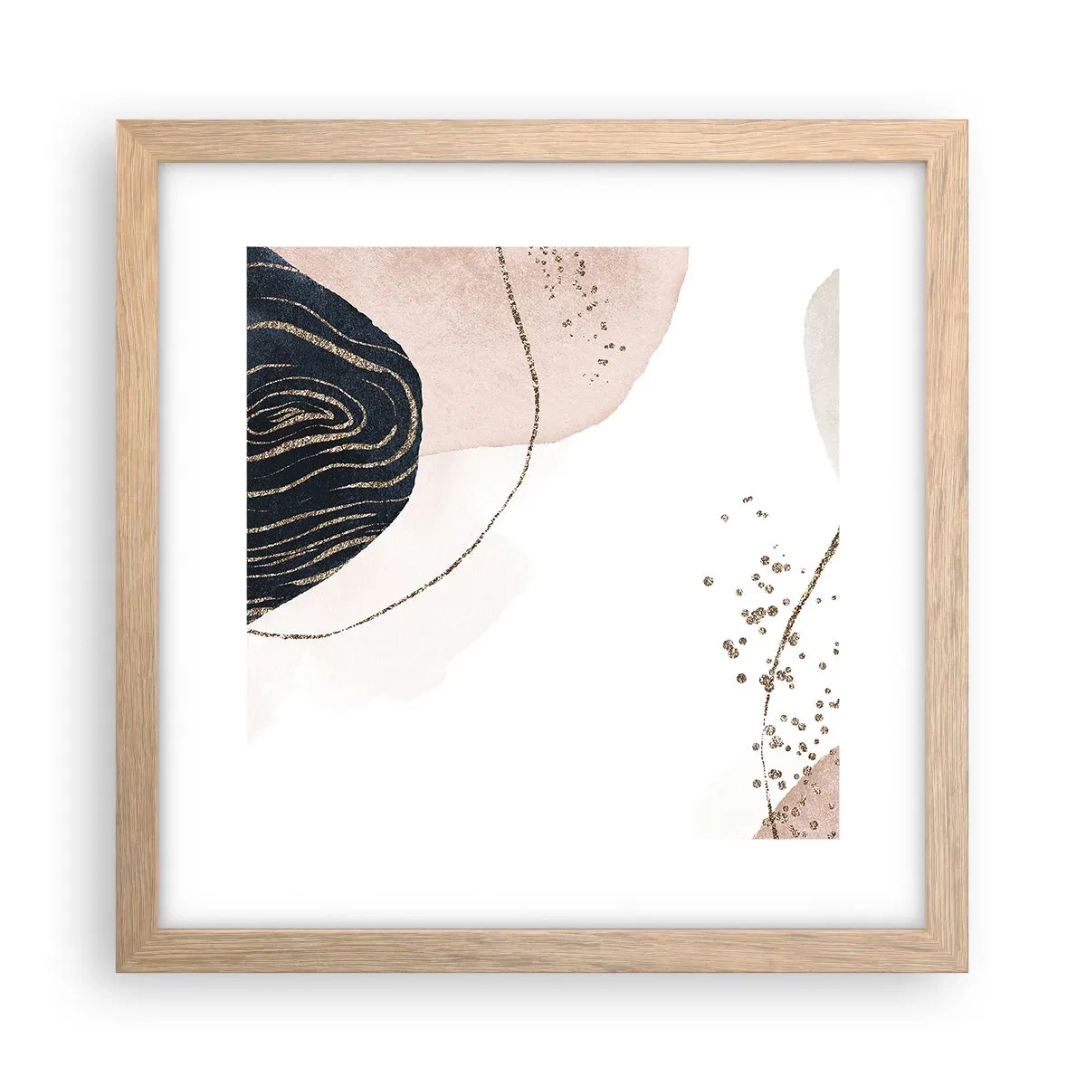 Plakat w ramie jasny dąb - Wszystko płynie - 30x30 cm