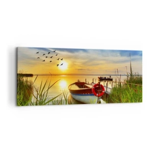 Obraz na płótnie - Kormorany odlatują już - 100x40 cm