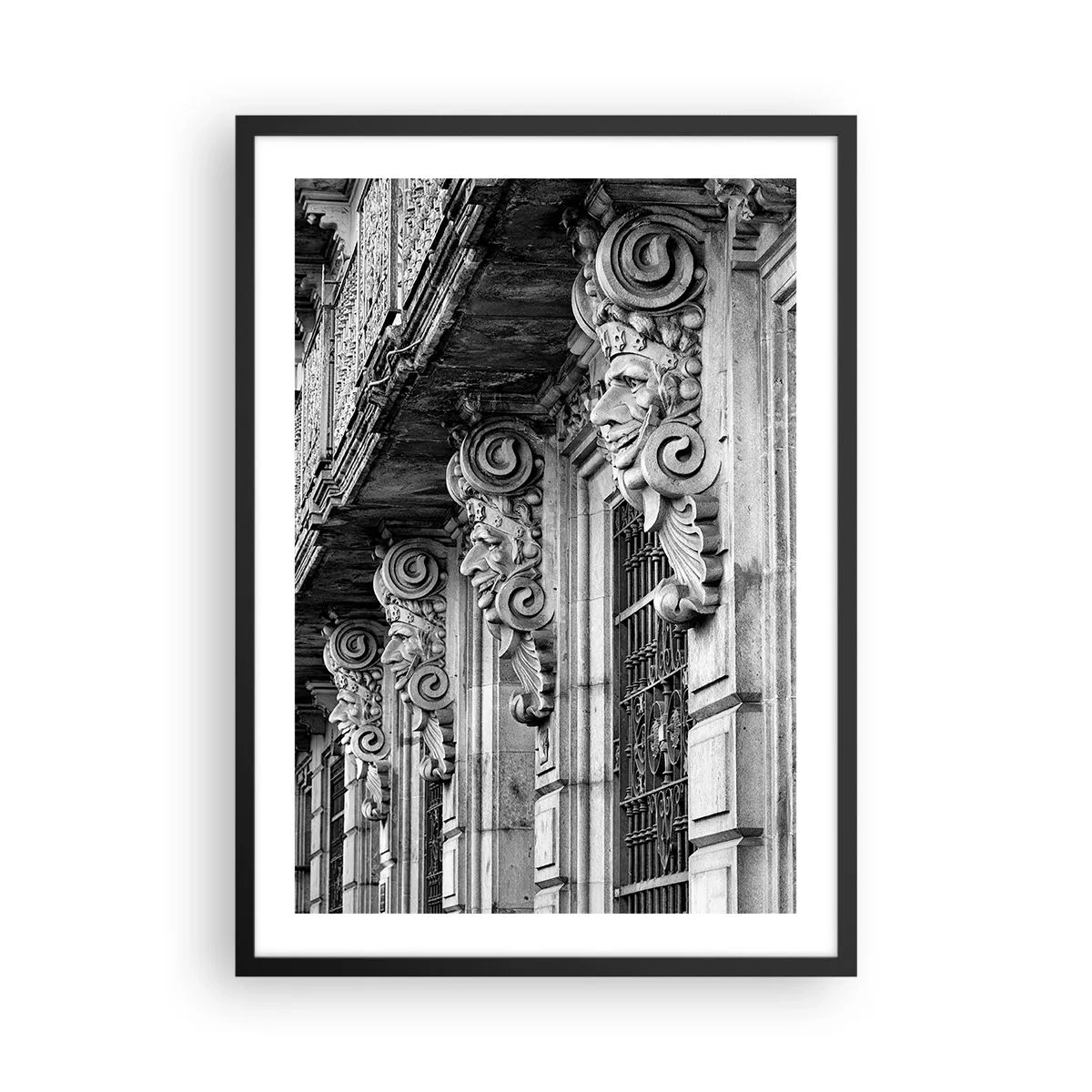 Plakat w czarnej ramie - Zadziwiająca Barcelona - 50x70cm - Zadziwiająca Barcelona - Nowoczesna dekoracja ścienna do salonu i sypialni ARTTOR