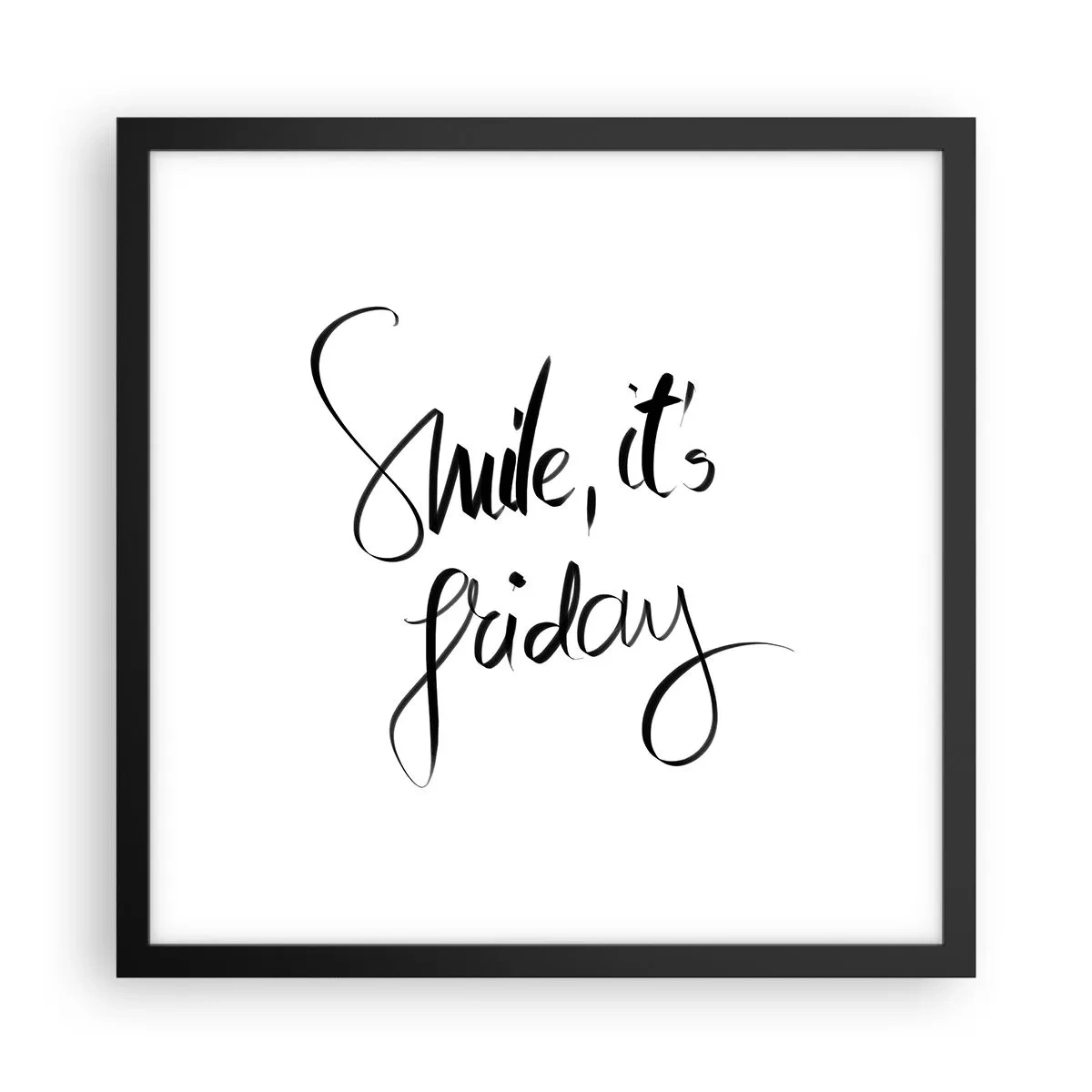 Plakat w czarnej ramie - Prawdziwa radość - 40x40 cm