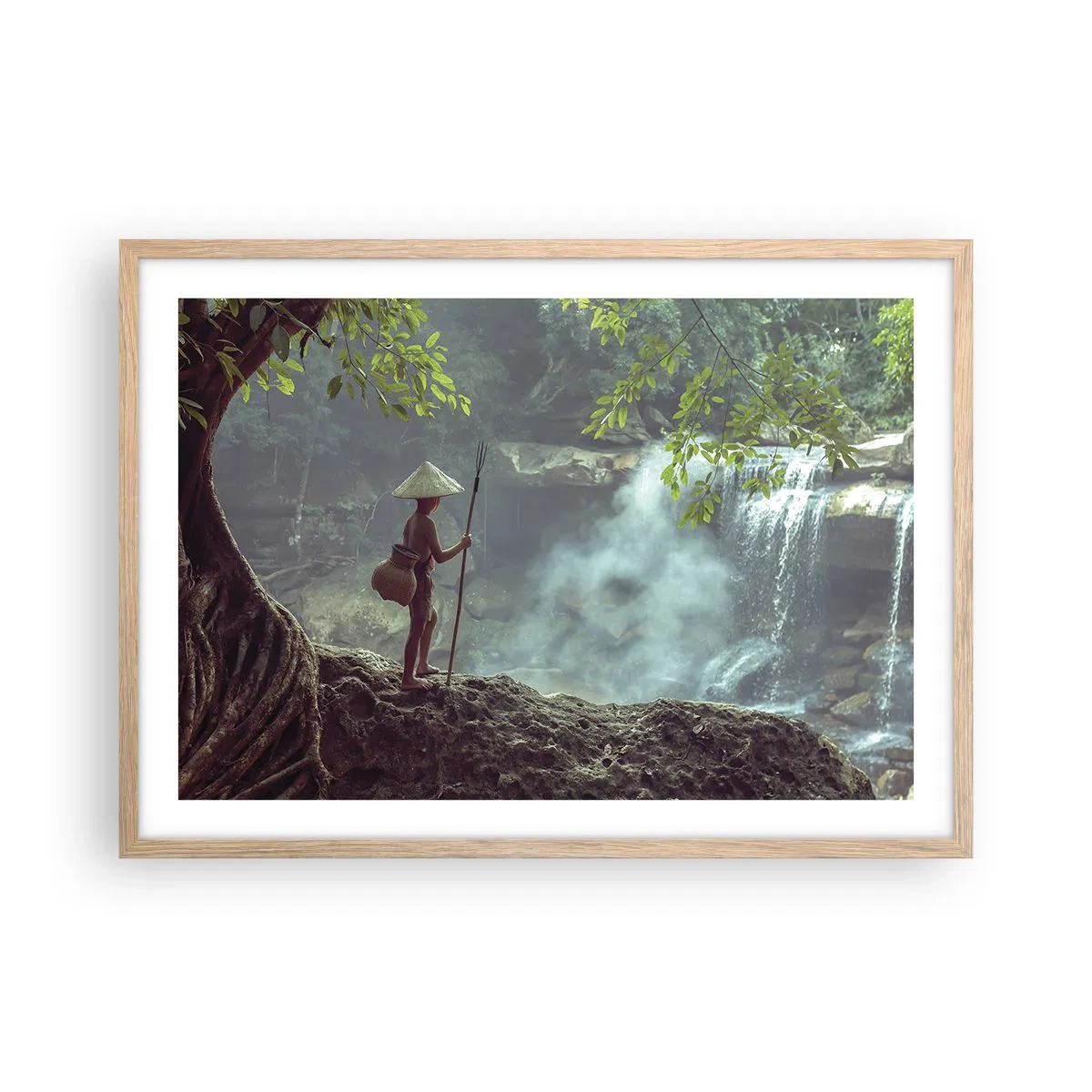 Plakat w ramie jasny dąb - Zaprzyjaźniony z naturą - 70x50 cm