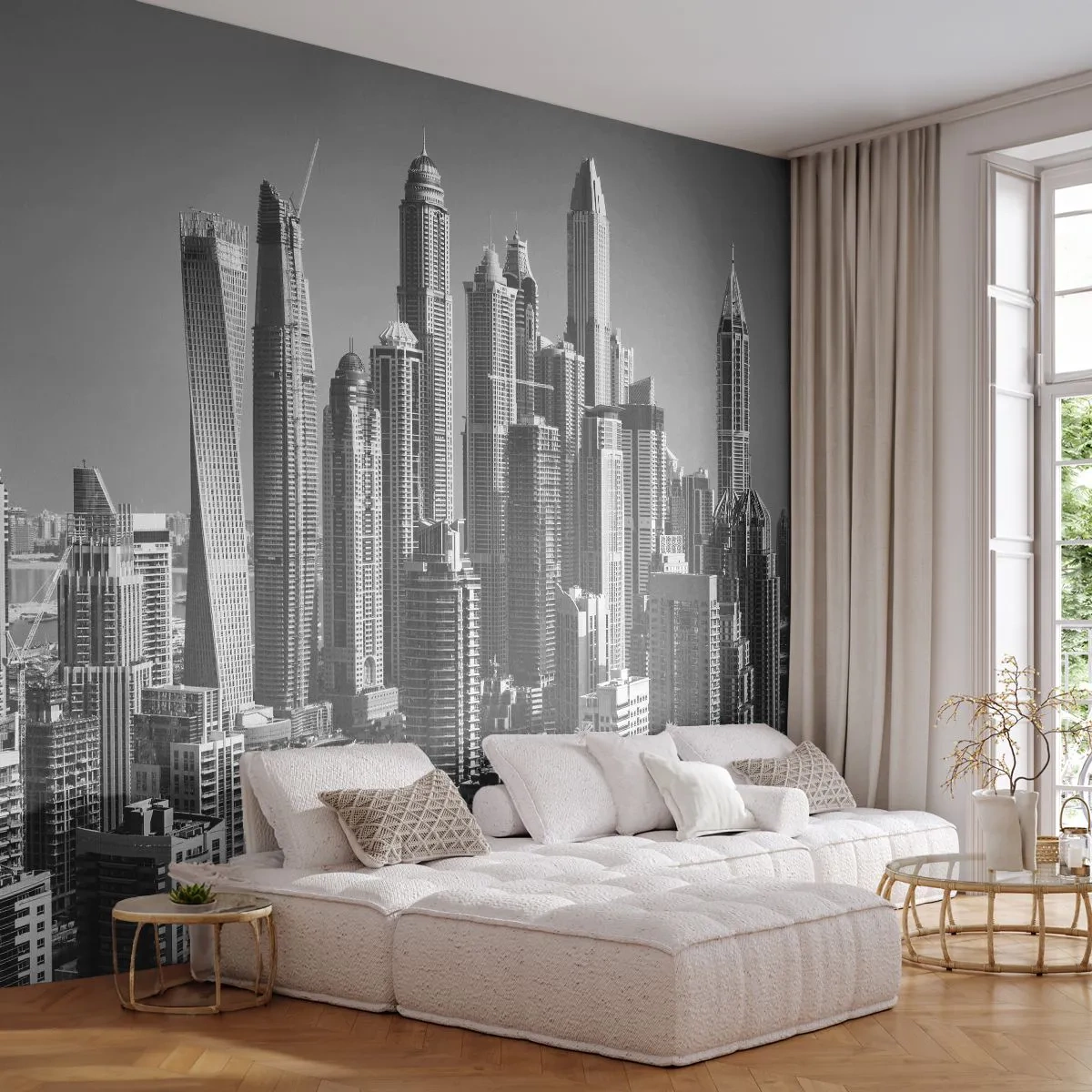 Fototapeta Samoprzylepna Deluxe Sticker - Miasto nad pustynią - Architektura, Miasto, Dubaj - 250x175 cm