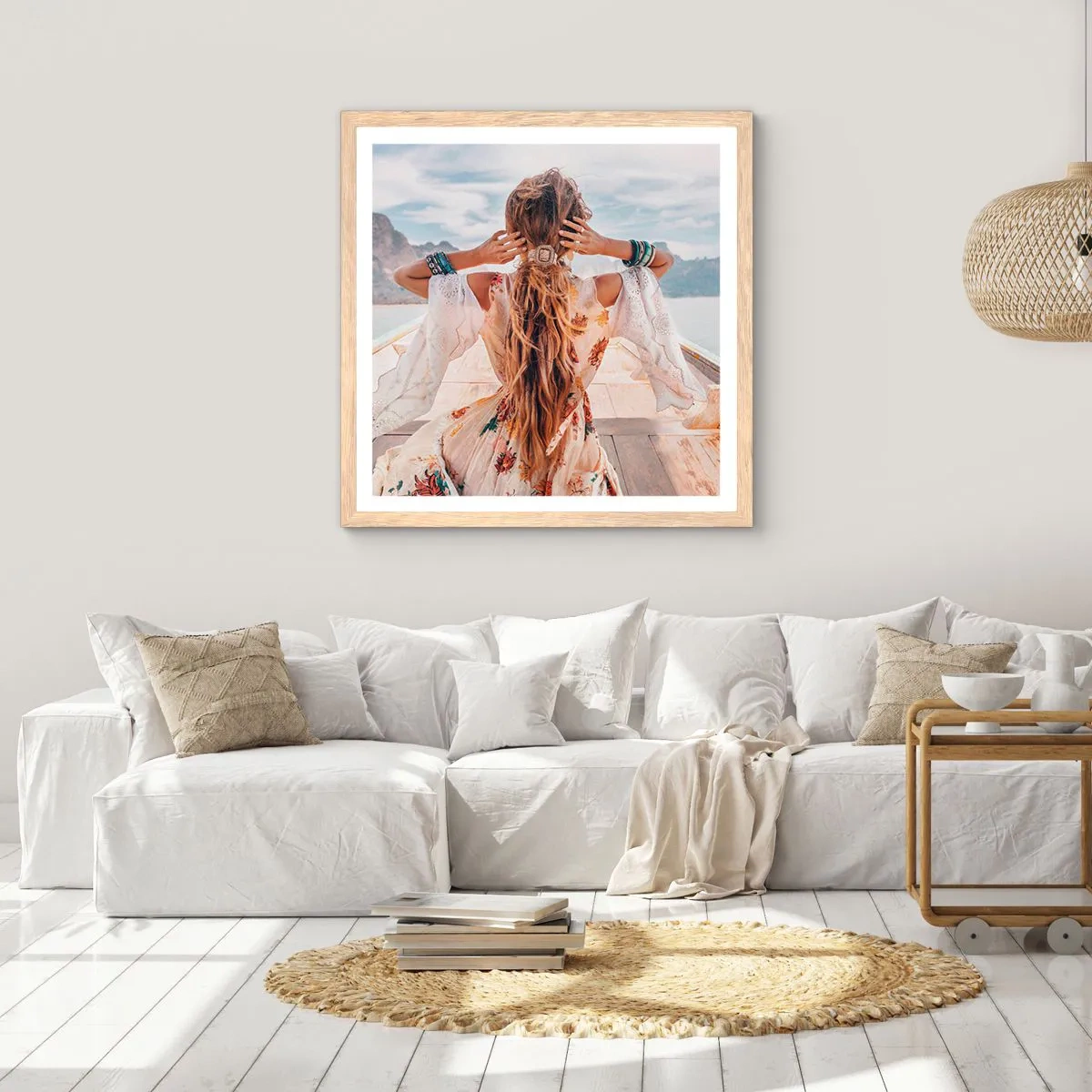 Plakat w ramie jasny dąb - W drodze ku szczęściu - 50x50 cm