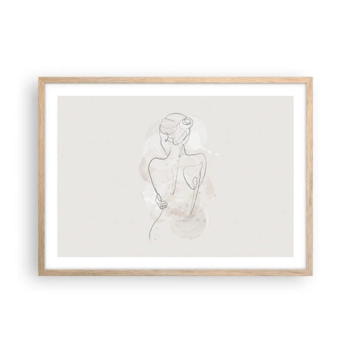Plakat w ramie jasny dąb - Jak czuły instrument - 70x50 cm