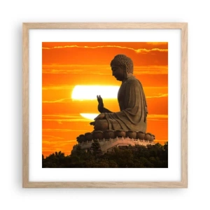 Plakat w ramie jasny dąb - Bez strachu przed światem - 40x40 cm