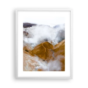Plakat w białej ramie - Surowa uroda Islandii - 40x50 cm
