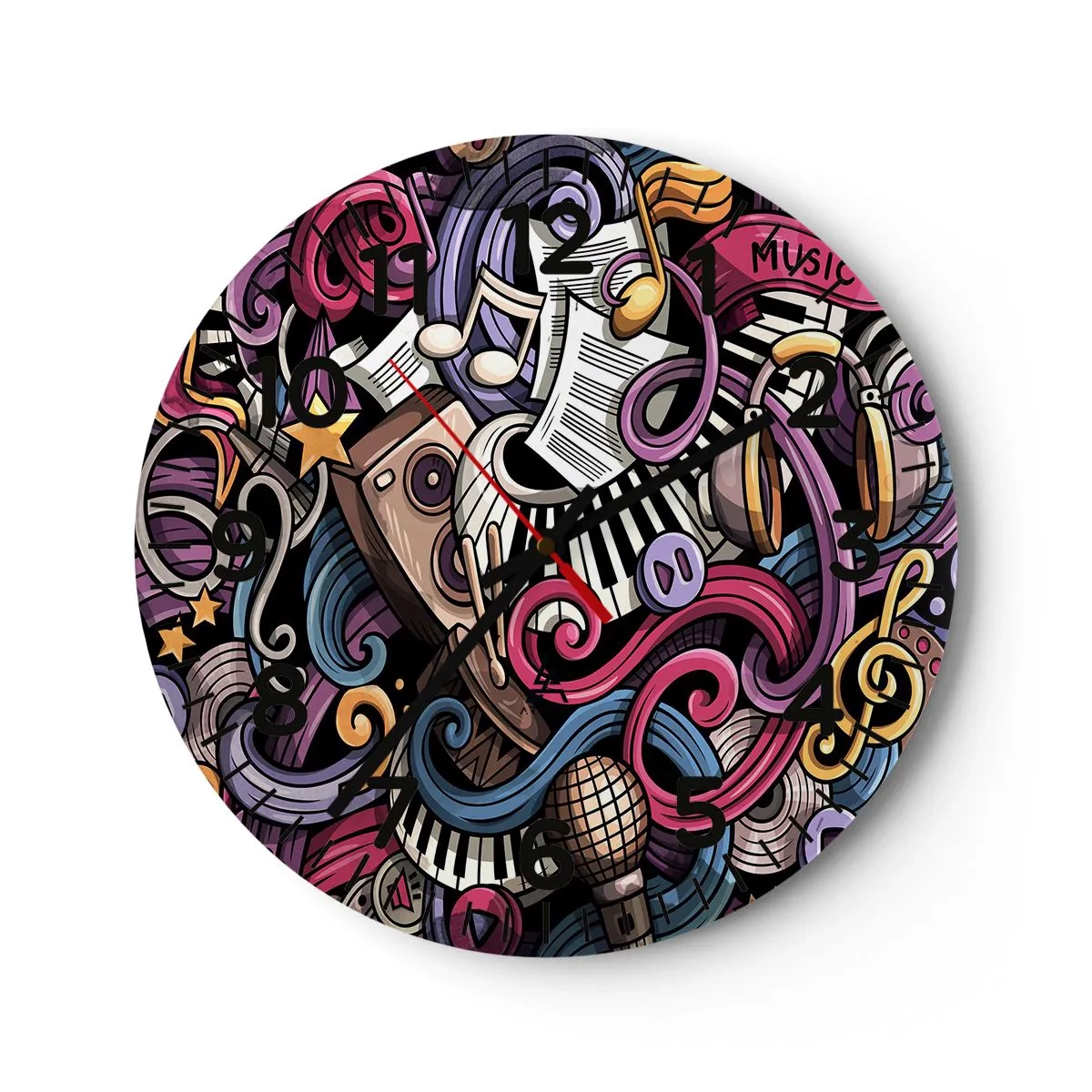 Zegar ścienny - Skomplikowana melodia - 30x30 cm