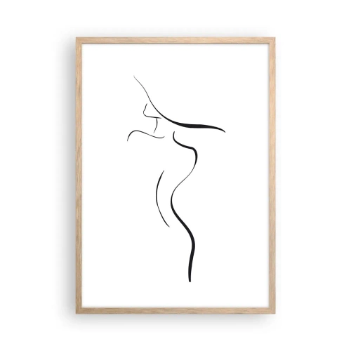 Plakat w ramie jasny dąb - Nieuchwytna jak fala - 50x70 cm
