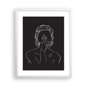 Plakat w białej ramie - Piękno rozkwita w ciszy - 40x50 cm