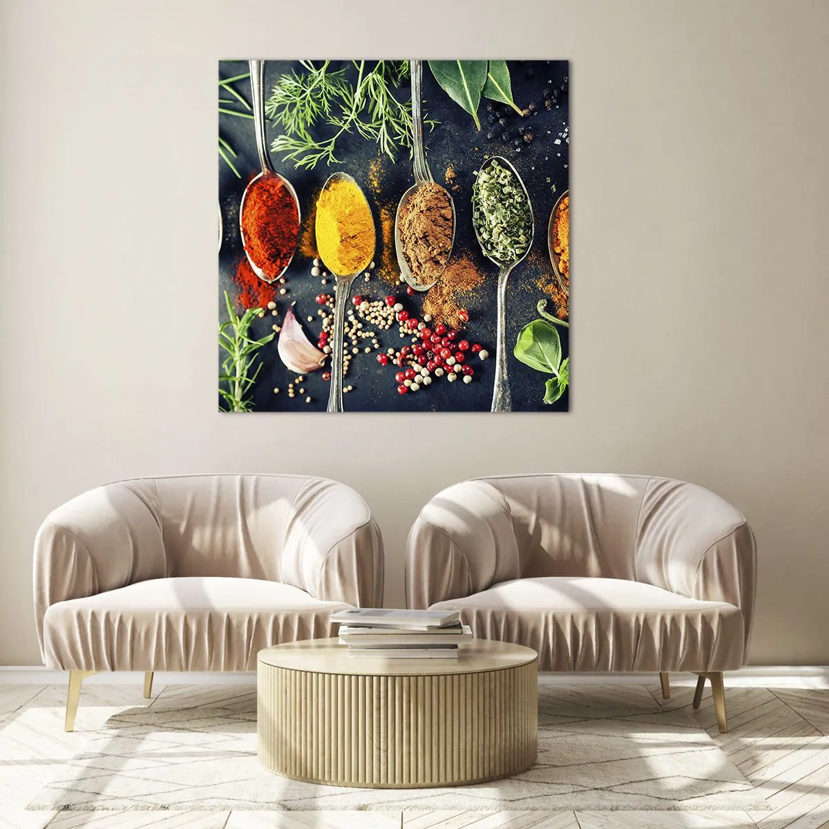 Obraz na szkle - Kulinarna magia - 60x60 cm