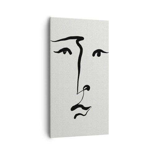 Obraz na płótnie - Portret jedną kreską - 55x100 cm