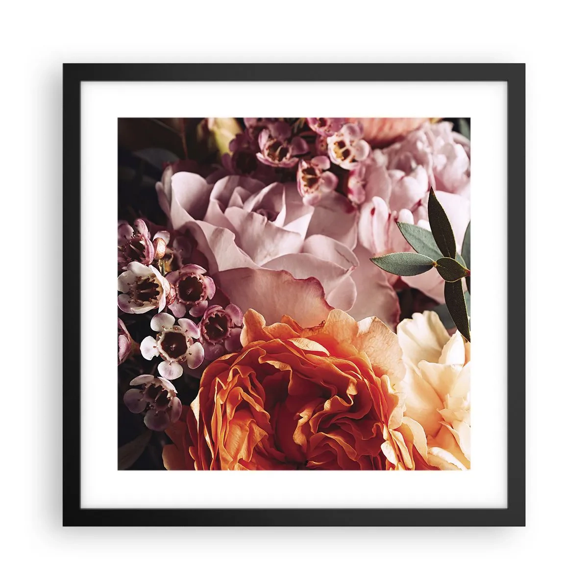 Plakat w czarnej ramie - Otulone pięknem - 40x40 cm