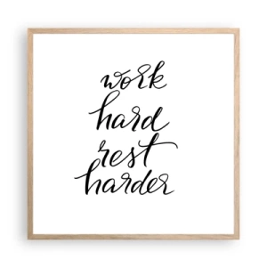 Plakat w ramie jasny dąb - Życiowa równowaga - 60x60 cm