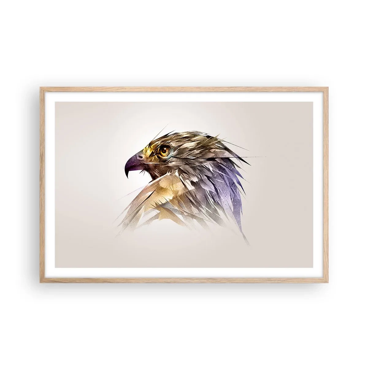 Plakat w ramie jasny dąb - Portret wojownika - 91x61 cm