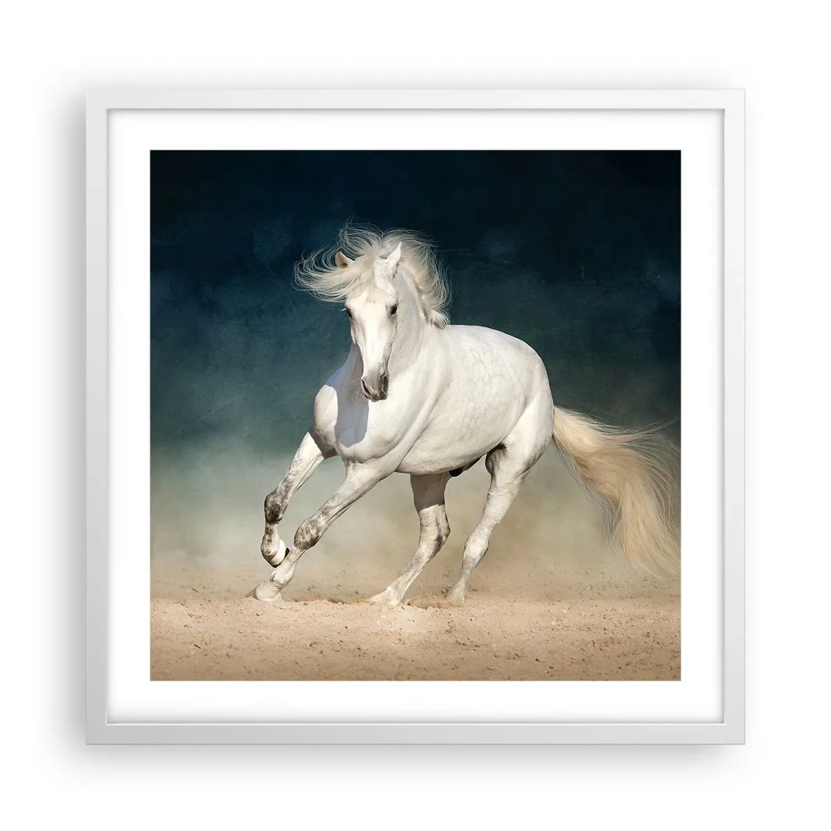 Plakat w białej ramie - Wolność w stanie czystym - 50x50 cm