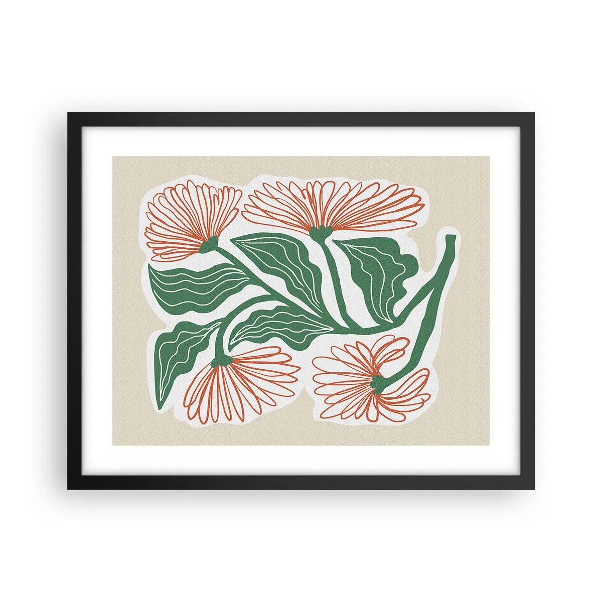 Plakat w czarnej ramie - Ludowe i nowoczesne - 50x40 cm