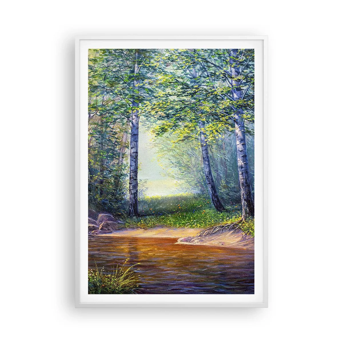 Plakat w białej ramie - Sielankowa sceneria - 70x100 cm