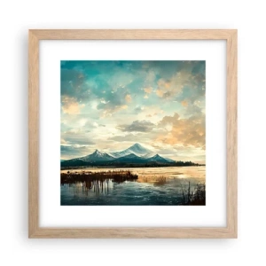 Plakat w ramie jasny dąb - Pod opieką nieba - 30x30 cm