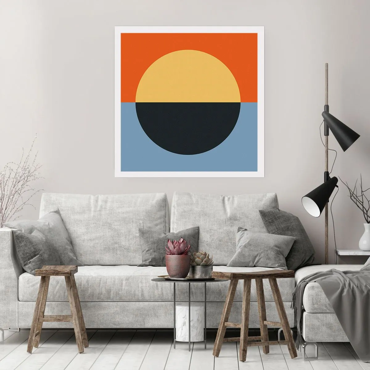 Plakat - Kompozycja ciepła i chłodu - 30x30 cm