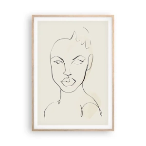 Plakat w ramie jasny dąb - Zarys zmysłowości - 70x100 cm