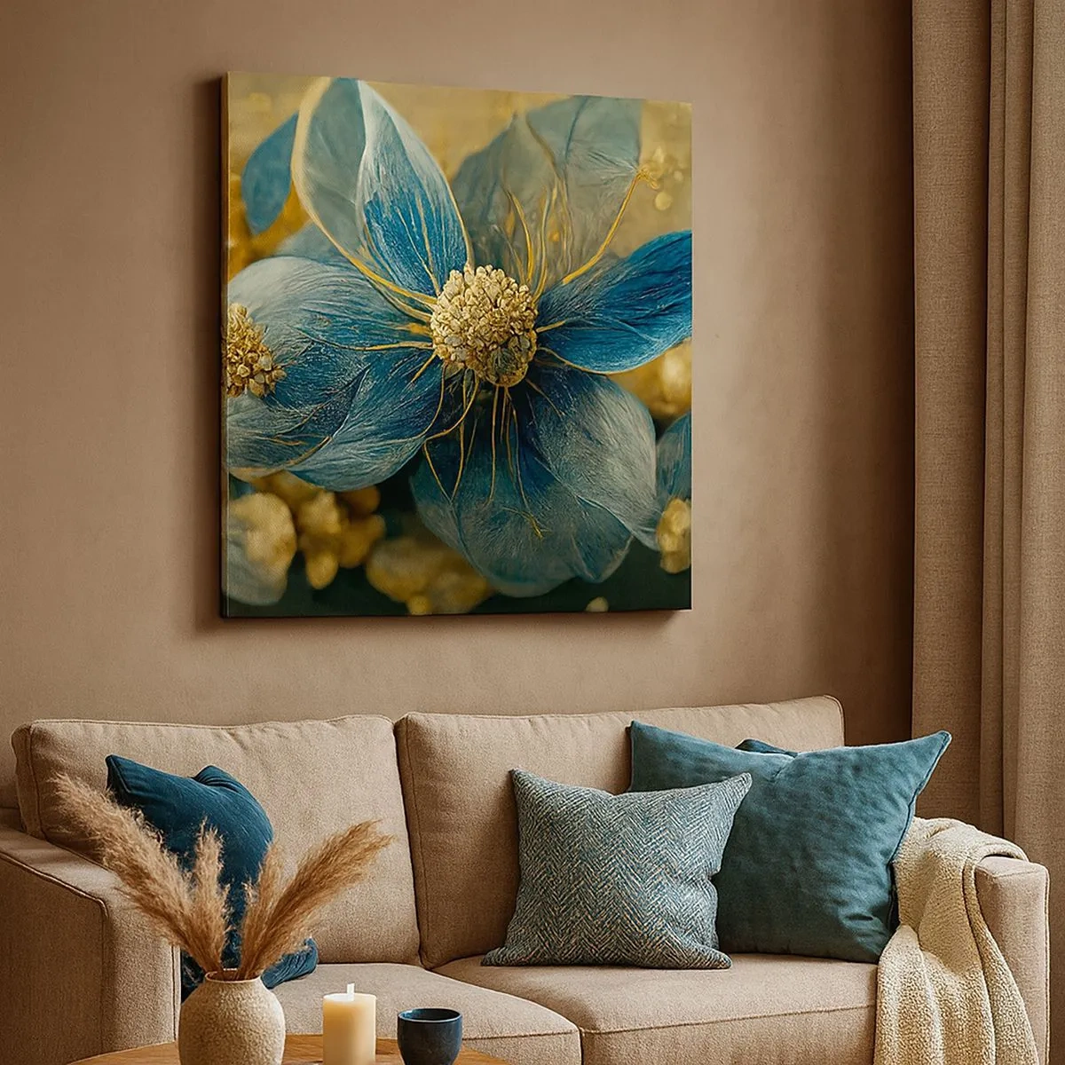 Obraz na płótnie - Zakwitnąć złotem - 30x30 cm